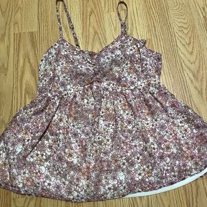 Juniors floral peplum top blouse